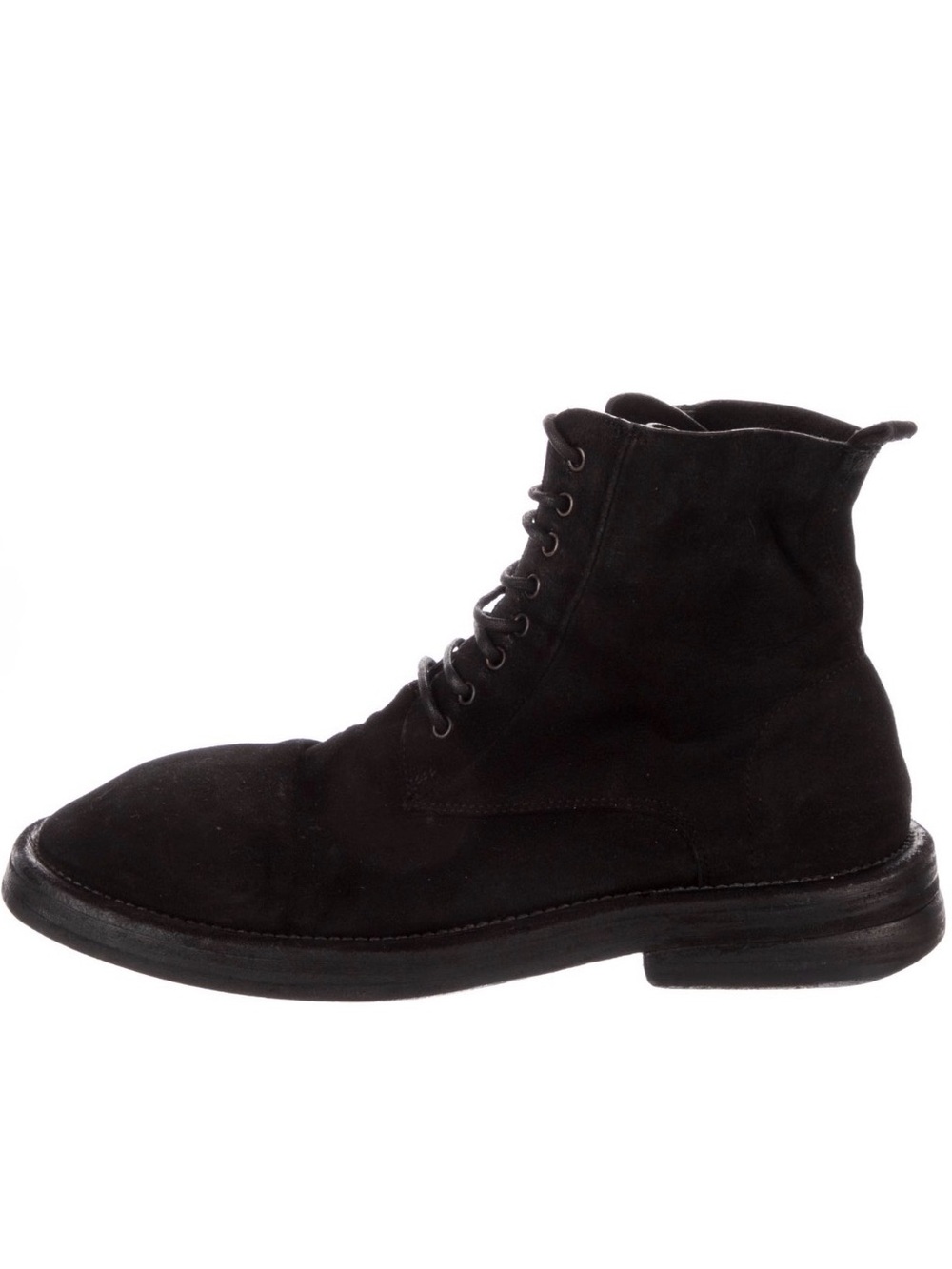 Marsell Combat Black Suede Boot EU 36 USA 6
